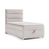 BOXBETT mit Bettkasten Trinity K-4 SINGLE Bonellfederkern - Creme, Holz/Holzwerkstoff (100/200cm) - Best For Home