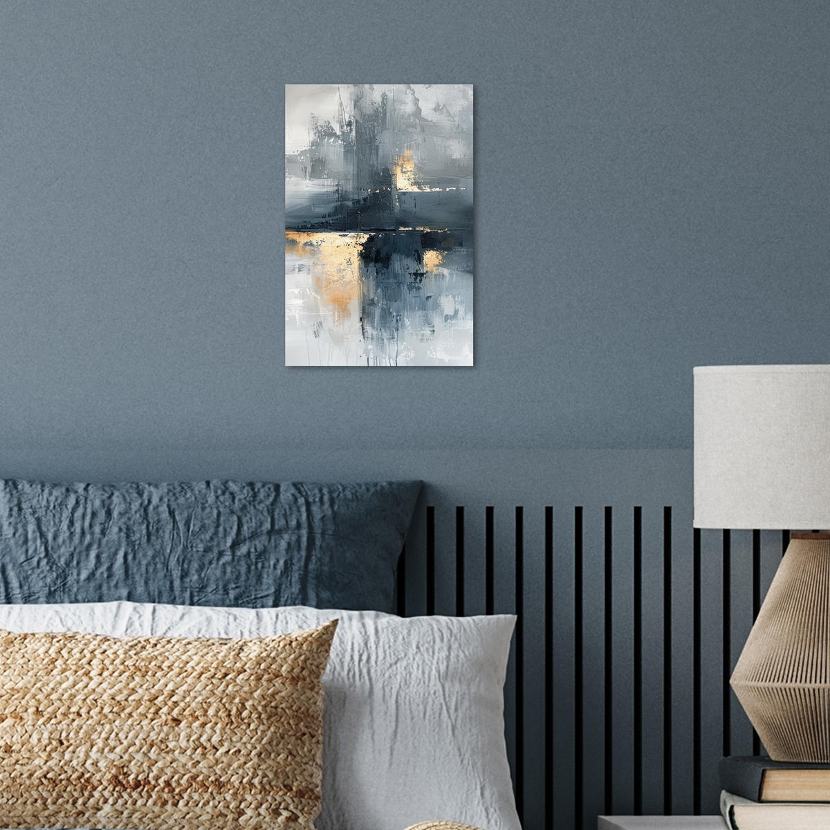 POSTER Kunst - Grau - Gold - Abstrakt 20x30 cm - Dunkelgrau, Papier (20/30/0.1cm) - MuchoWow