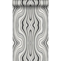 TAPETE grafische Linien 53 cm x 10.05 m - Schwarz, Papier (53/1000cm) - Origin Wallcoverings