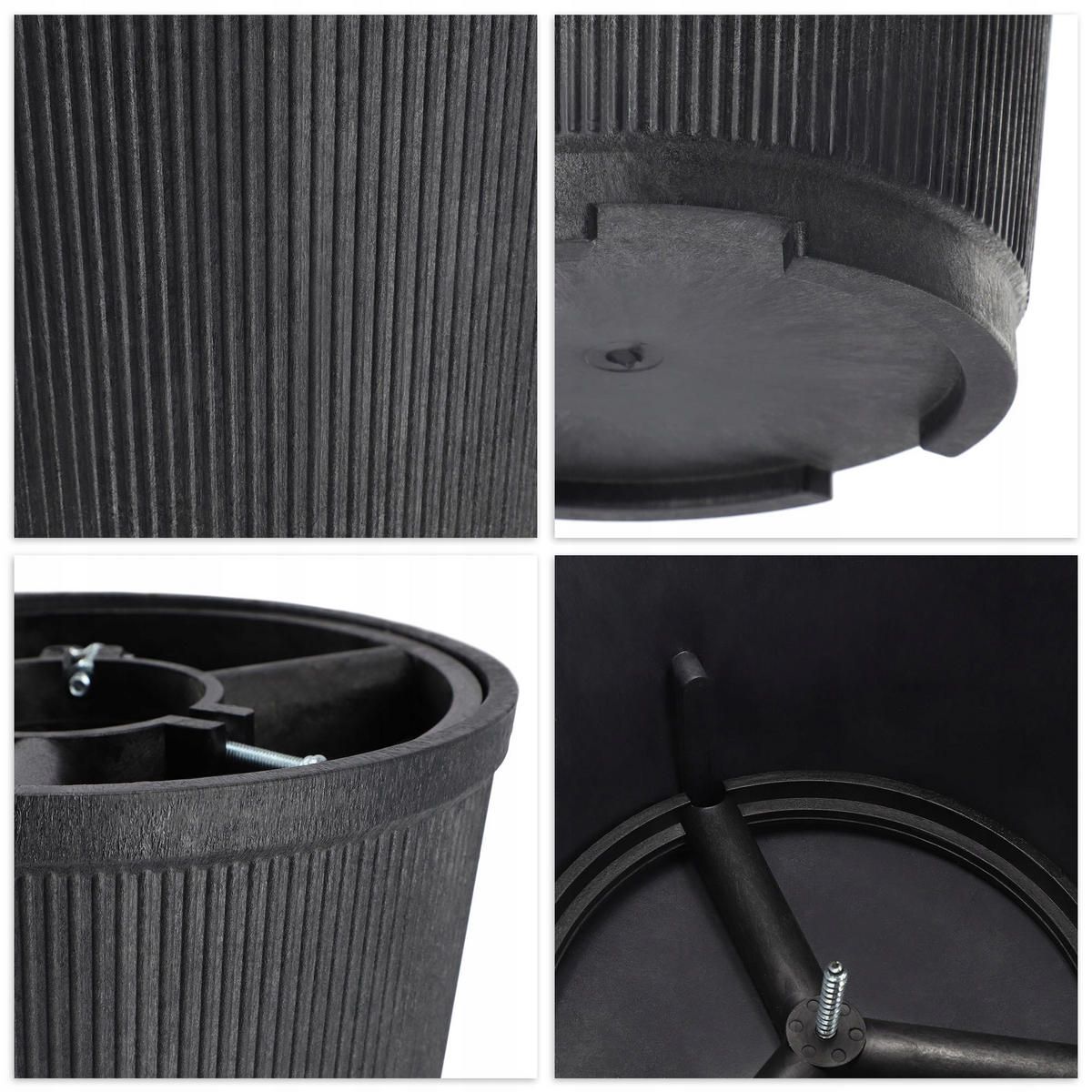 KADAX Großer Weihnachtsbaumständer, Weihnachtsbaumständer, 2,5 m - Grün, Kunststoff (25.4cm) - KADAX