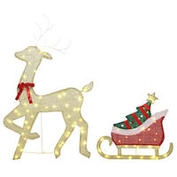 WEIHNACHTS-REH goldfarben 80.0/23.0/125.0cm - Goldfarben, Metall (23/125/80cm)