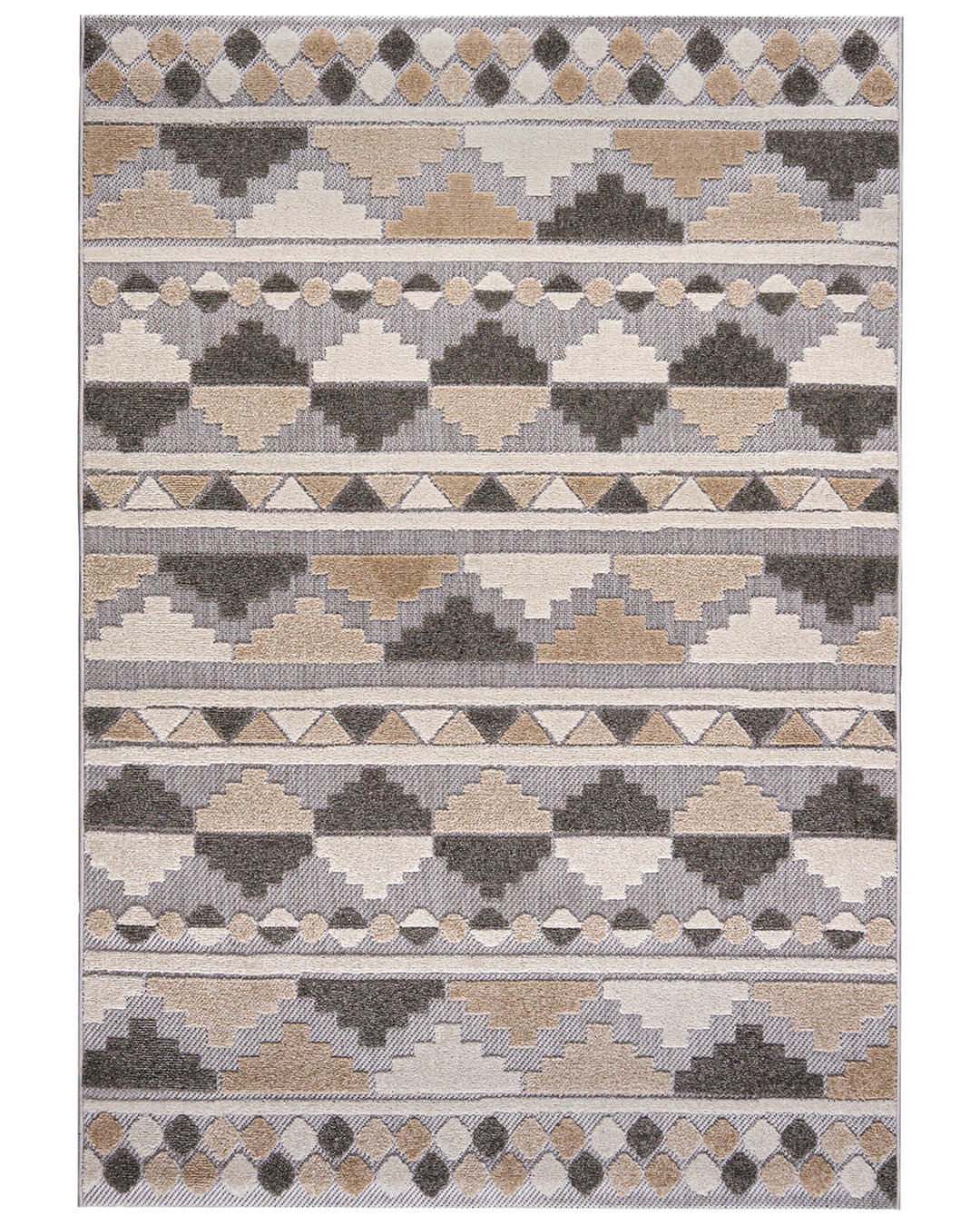 KOBEREC béžový krémový grafitový - 200 x 300 cm - modrá/sivá, textil (200/300cm) - Mazovia