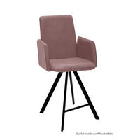 THEKENSTUHL drehbar (8er-Set) Desiree 52x109x60 Schwarz/Rosewood - Dunkelrosa/Schwarz, Kunststoff (60/109/52cm) - 58aufmkessel