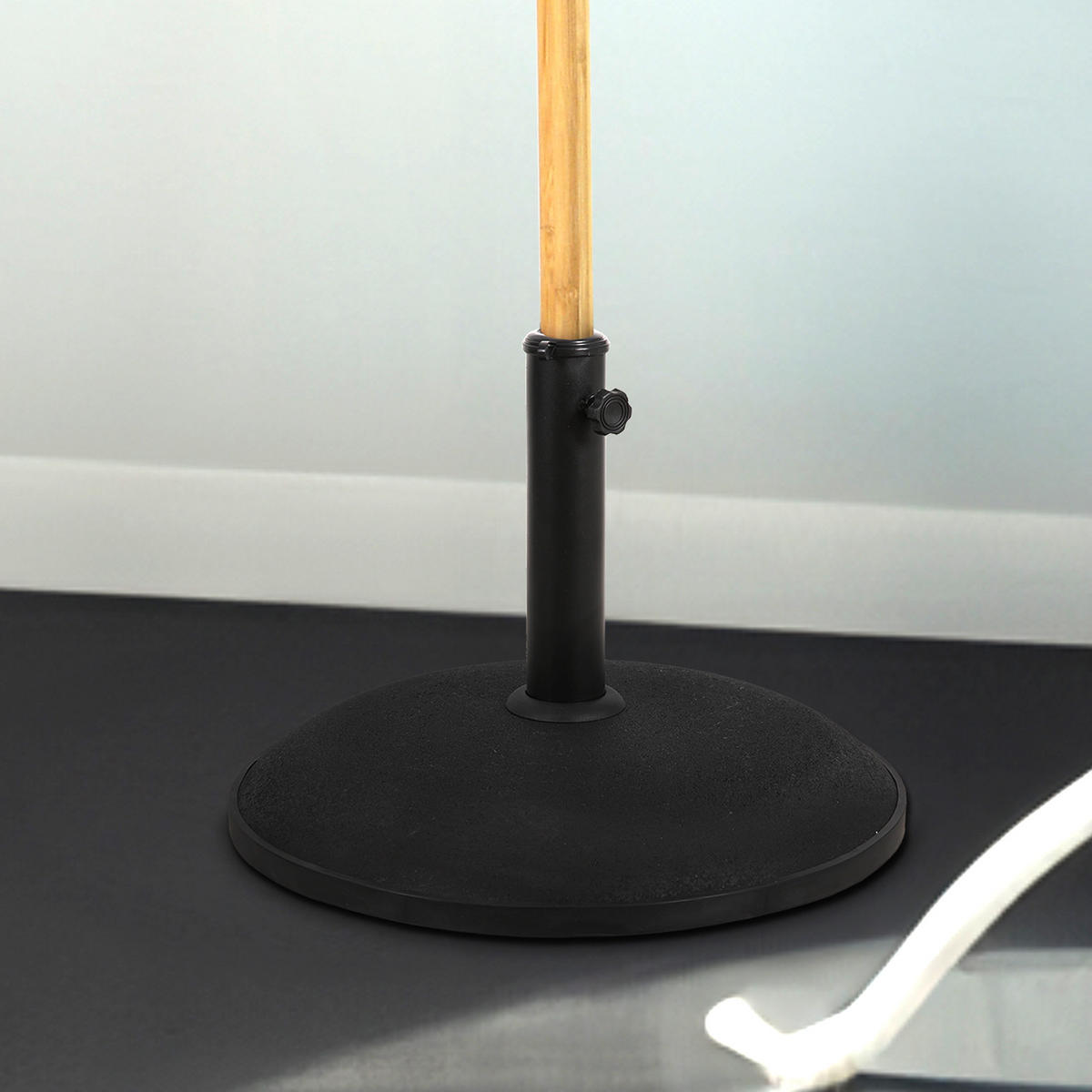 SONNENSCHIRM Bambus Set Hellblau - Hellblau, Textil (200/200cm) - SVITA