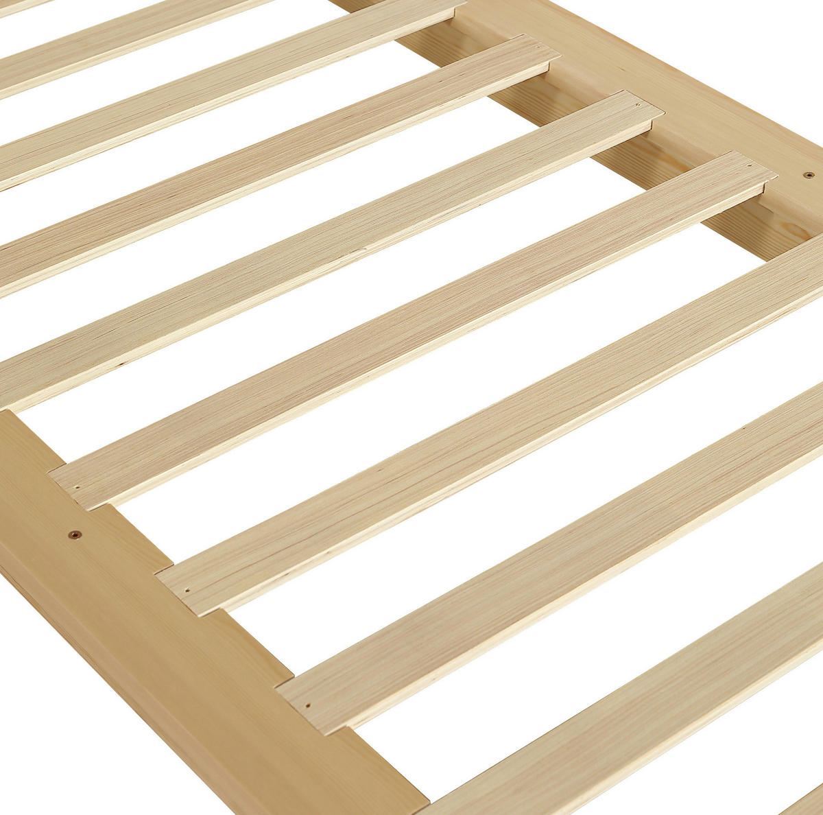 POLSTERBETT 90/200 cm Natur aus Holz und Stoff mit gepolsterter Rückenlehne - Naturfarben, Textil (90/200cm) - OKMYHOME