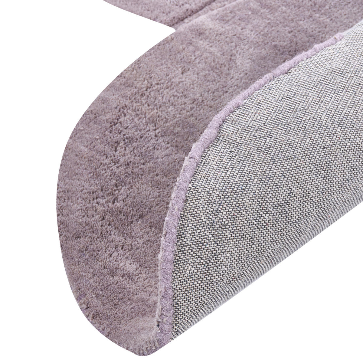 TEPPICH Violett 140 cm Wolle Kokkini - Violett, Textil (140/140cm) - Beliani