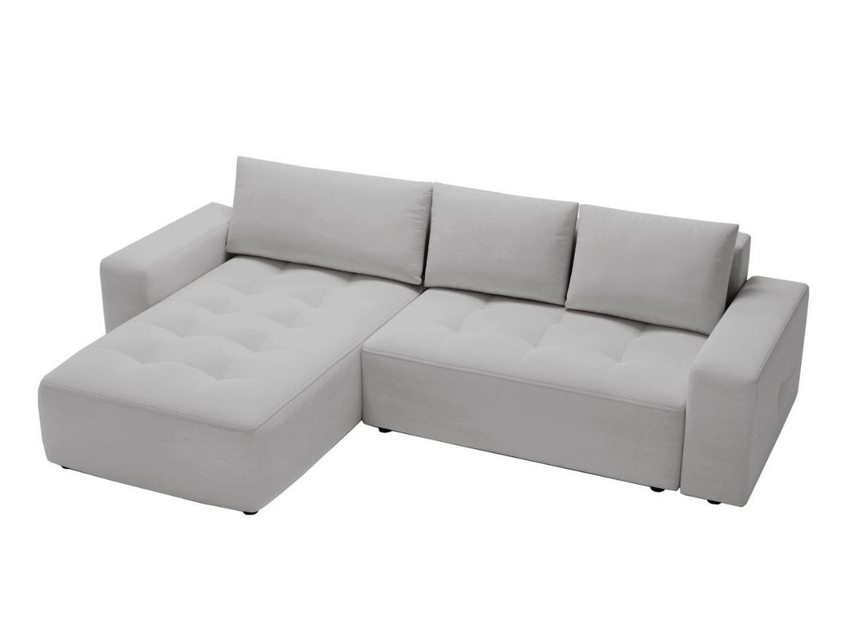 ECKSOFA Portland Hellgrau Links - Hellgrau, Holz/Kunststoff (165/250cm) - Graingold