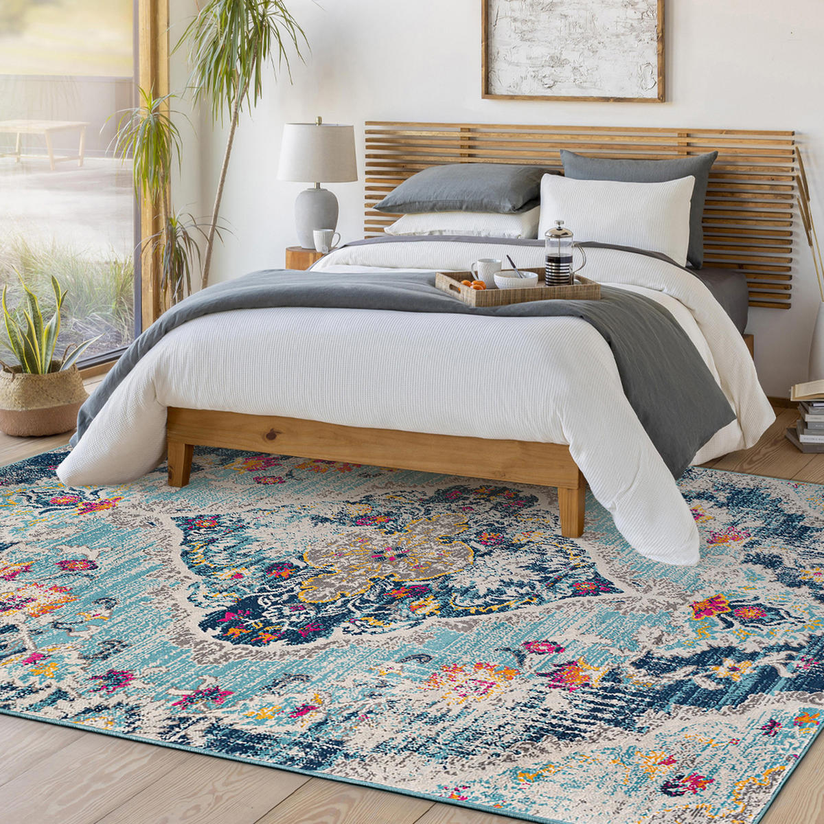 VINTAGE-TEPPICH Romy 160/215 cm Blau - Blau, Textil (160/215cm) - LIVABLISS