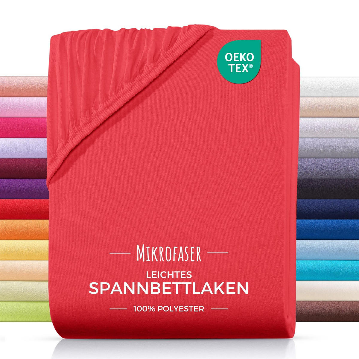 MIKROFASER-SPANNBETTLAKEN 140x200 Rot - Rot, Textil (140/200cm) - Carpe Sonno