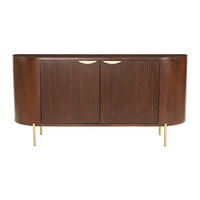 SIDEBOARD - 165 cm x 40 cm - holz - naturfarben dunkel, goldfarben Nevili - Goldfarben/Naturfarben, Holz (165/80/40cm) - Vente-Unique
