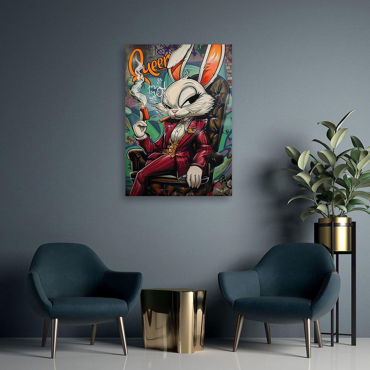 KUNSTDRUCK Bunt 40/60 cm - Multicolor, Textil (40/60cm) - KUNSTLOFT