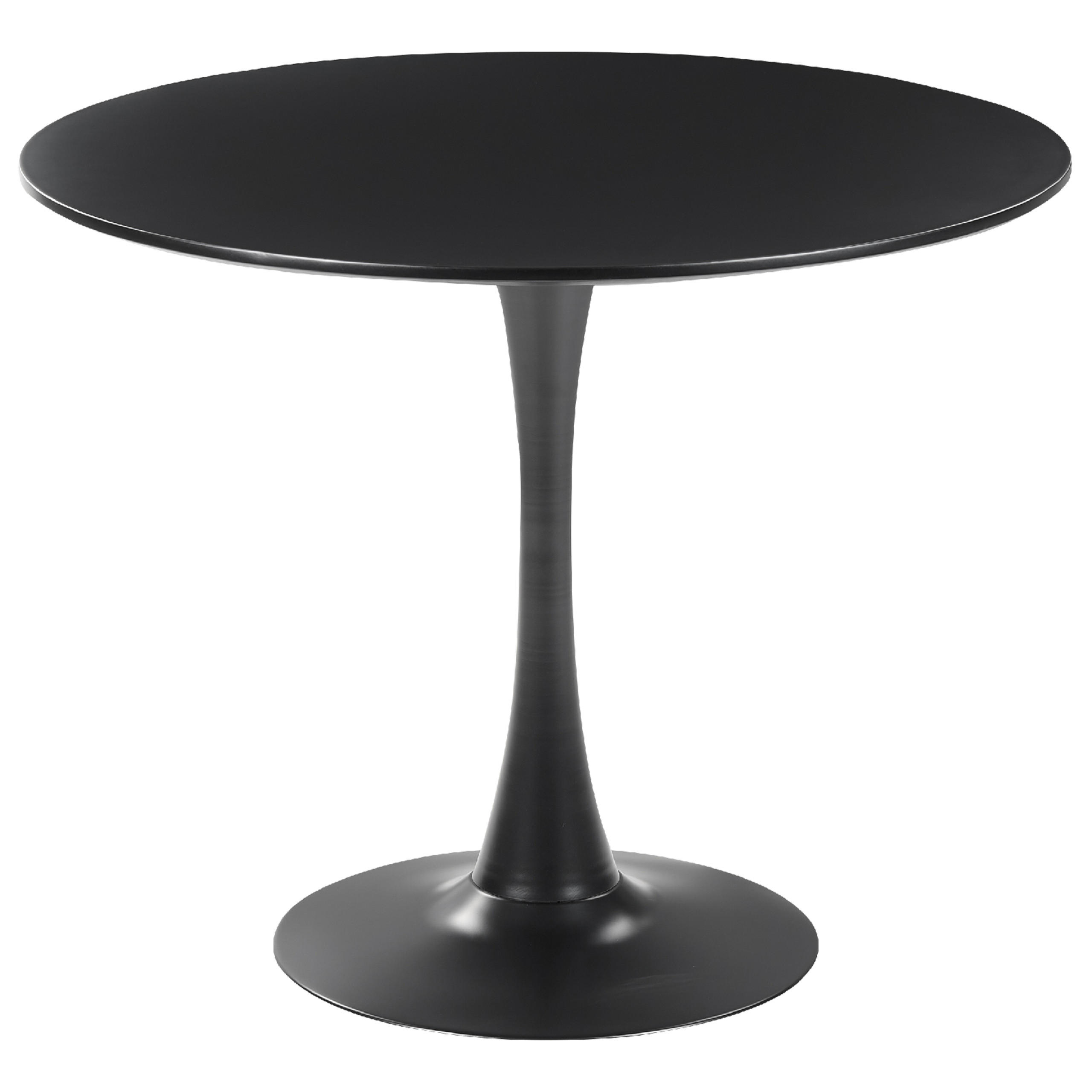 ESSTISCH 90/90/73 cm Schwarz Rund Boca - Schwarz, Holzwerkstoff (90/90/73cm) - Beliani