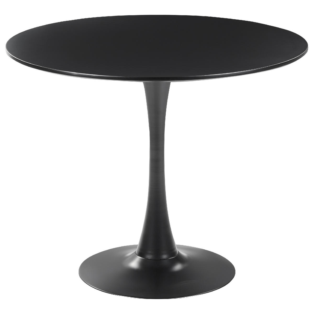 ESSTISCH 90/90/73 cm Schwarz Rund Boca - Schwarz, Holzwerkstoff (90/90/73cm) - Beliani