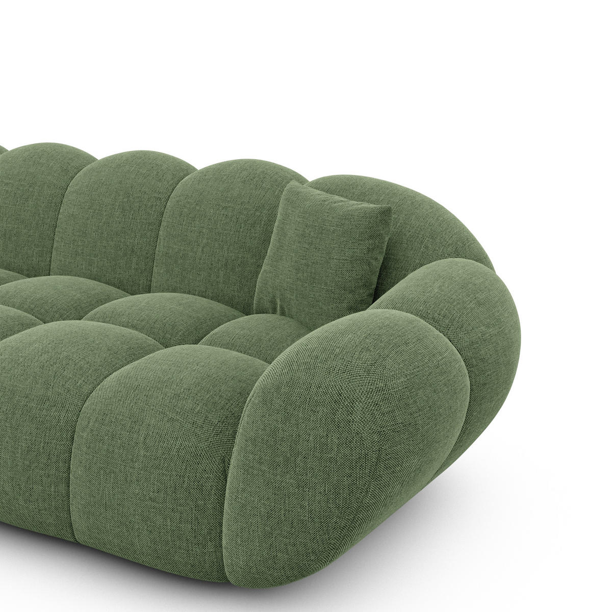 ECKSOFA Liva Grün Strukturstoff - Grün, Textil (258/258cm) - VAROYAL