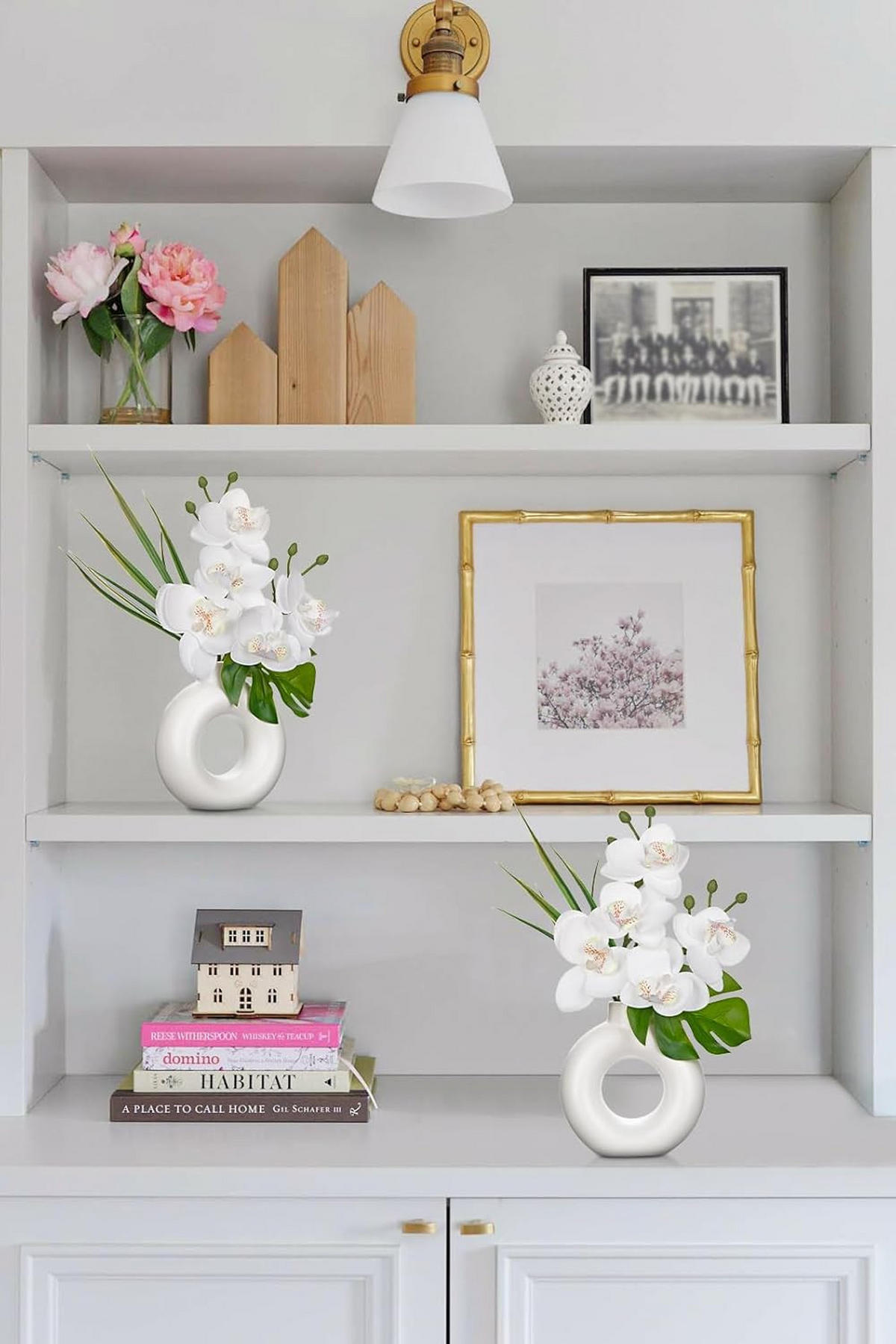 VASE Kunststoff - Weiß, Kunststoff (20cm) - LIBRATON