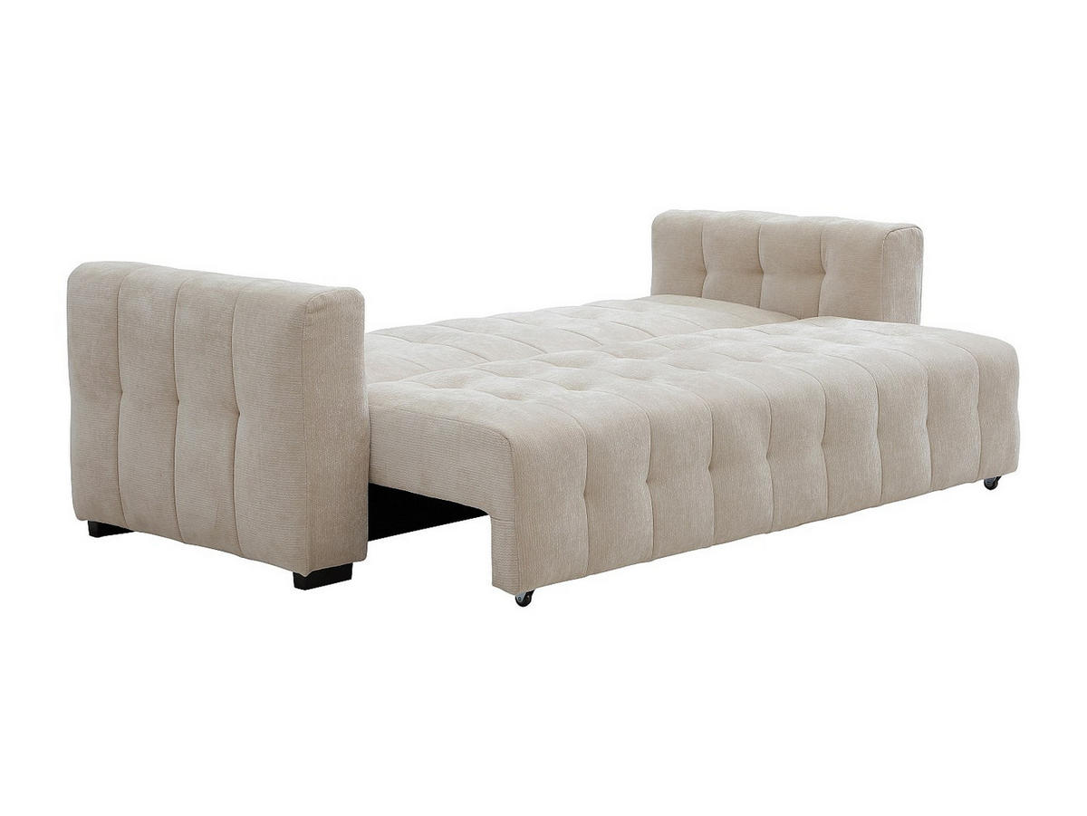 SCHLAFSOFA - 3 Personen - stoff - beige Panilo - Beige, Textil (240/85/97cm) - Vente-Unique