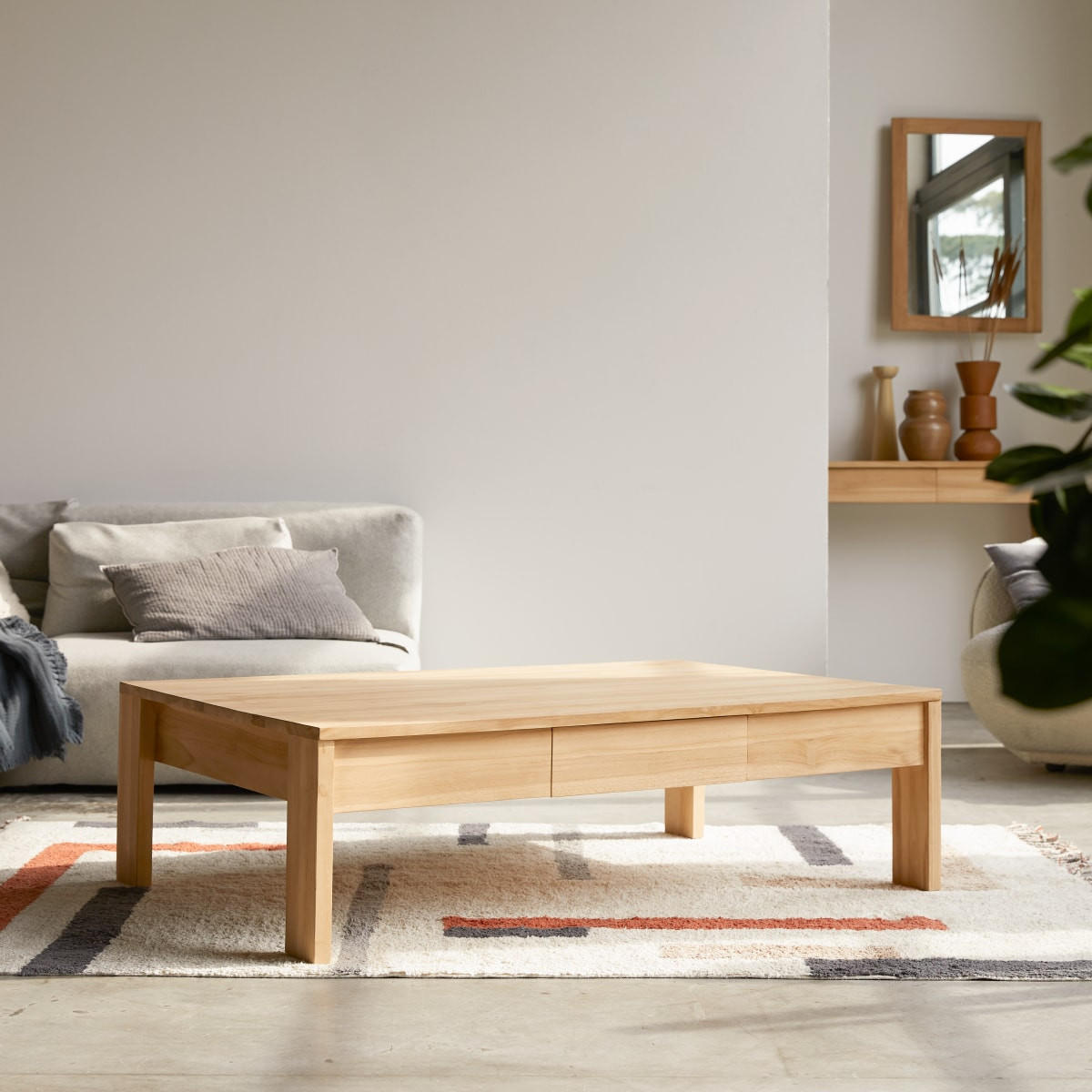COUCHTISCH Eden Natur aus Teak - Naturfarben, Holz (80/120/35cm) - Tikamoon