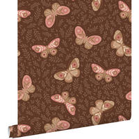 TAPETE Schmetterlinge 50 x 900 cm - Braun, Papier (50/0.1cm) - ESTAhome