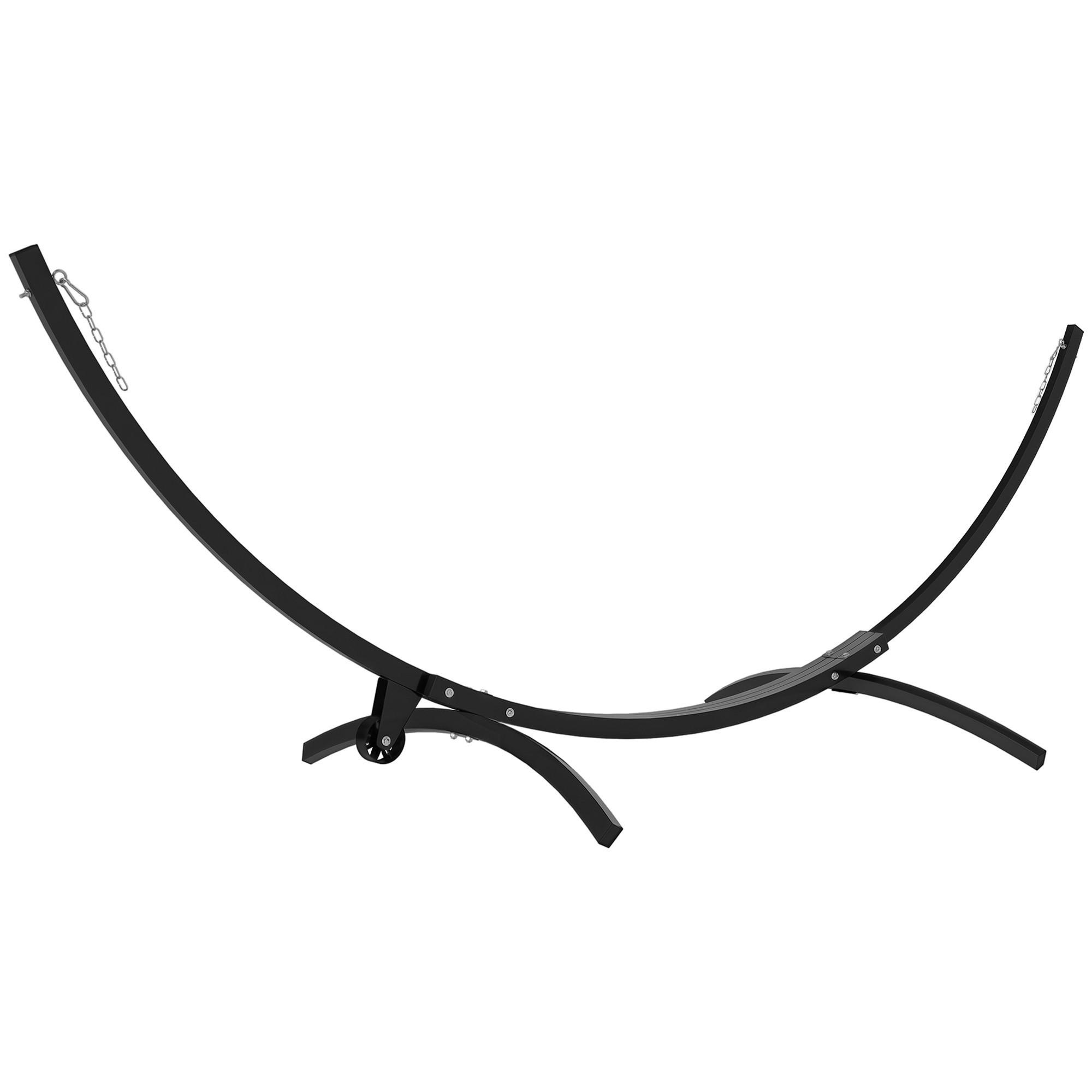 HÄNGEMATTENGESTELL DE-15299 Schwarz - Schwarz, Metall (337/118/118cm) - ComfortXL