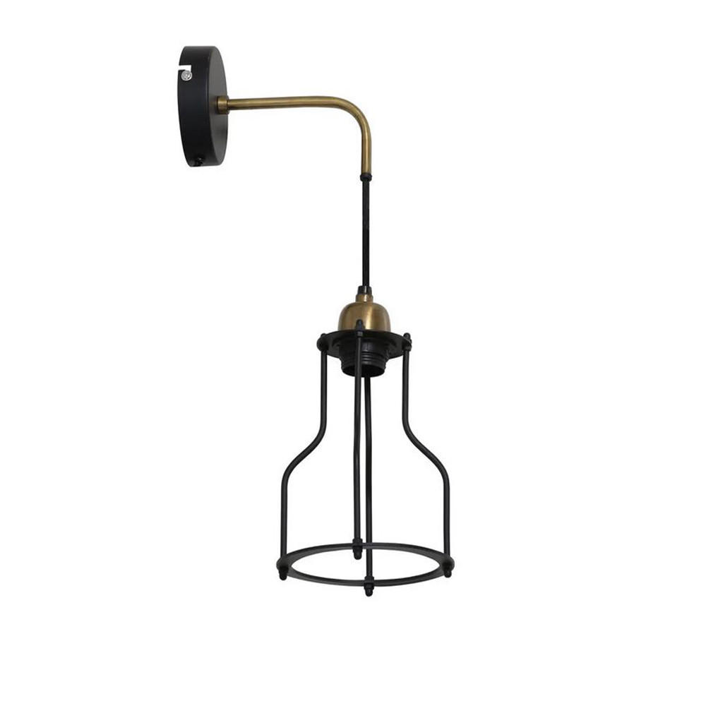 WANDLEUCHTE Marcia 23x15x48, schwarz/Bronze, Metall - Schwarz, Metall (15/48/23cm) - Light & Living