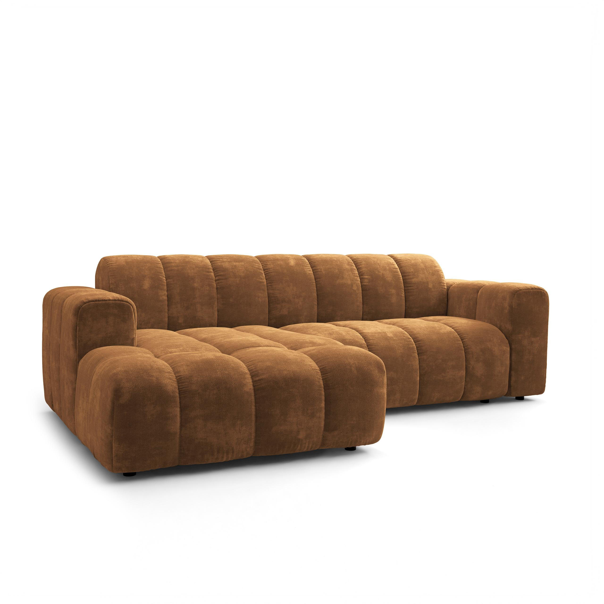 Masseno Ecksofa Hellbraun 274x165 cm