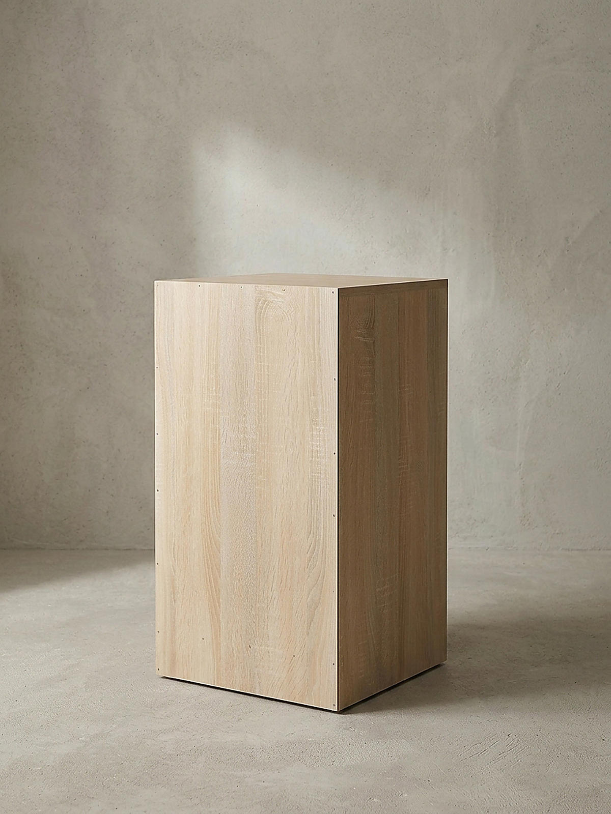 NACHTTISCH Holz 3 Schubladen Melaminbeschichtet Modern, Beige 38x35x68 cm - Beige, Holz/Kunststoff (38/68/35cm) - KADIMA DESIGN