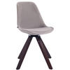 ESSZIMMERSTUHL Troll Samt, Gestell Buchenholz Square Walnuss Grau - Walnussfarben/Grau, Holz/Buchenholz (48/84/56cm) - TPFLiving