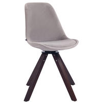 ESSZIMMERSTUHL Troll Samt, Gestell Buchenholz Square Walnuss Grau - Walnussfarben/Grau, Holz/Buchenholz (48/84/56cm) - TPFLiving