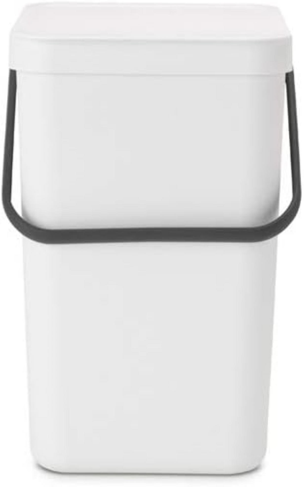 MÜLLEIMER Mit Stay Open Deckel 25 Liter Kunststoff Weiß - Weiß, Kunststoff (26.8/40/34.5cm) - PROREGAL