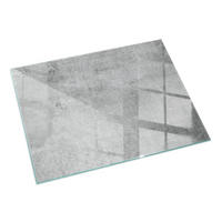 GLASPLATTE für Kamin 60x40 cm Grau - Grau, Glas (60/40/0.4cm) - ArtPrintCave
