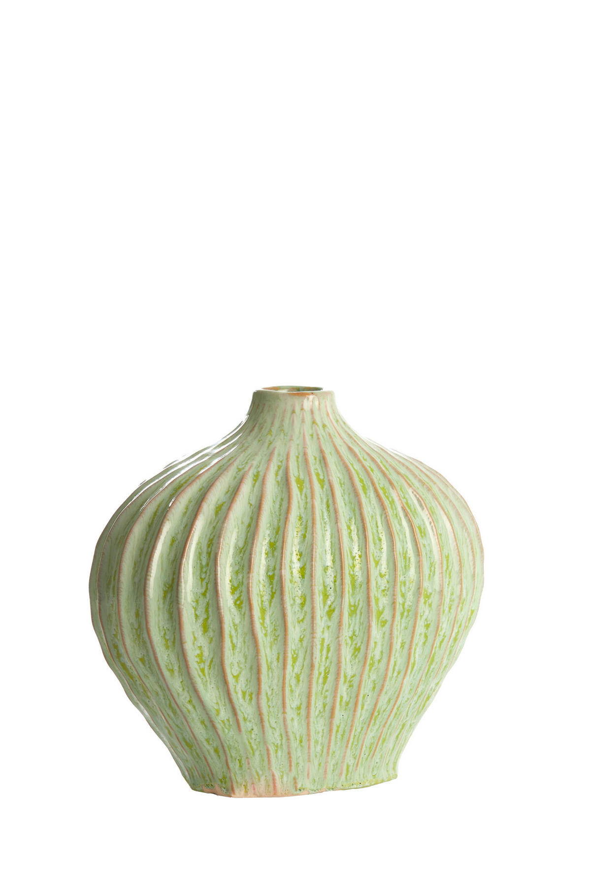 VASE Lorito Grün Ø30/25 cm - Grün, Keramik (25cm) - Light & Living