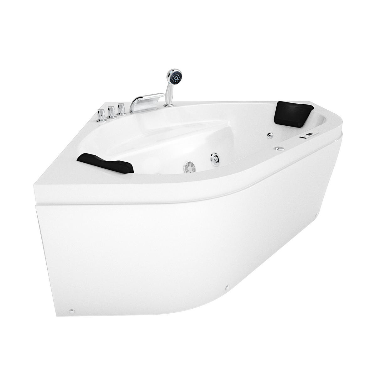 WHIRLPOOL Pool Badewanne Eckwanne W20H-TH 140x140cm - Weiß, Glas/Kunststoff (140/55/140cm) - AcquaVapore by Sandra Jentho