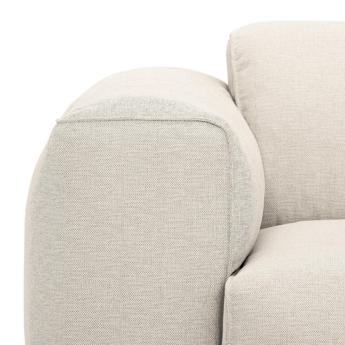 ECKSOFA mit Chaiselongue - Beige/Schwarz, Kunststoff/Textil (290/173cm) - home24