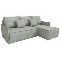 ECKSOFA Atlantic mit Schlaffunktion Grau Cord - Hellgrau, Textil (238/141cm) - Bromarkt