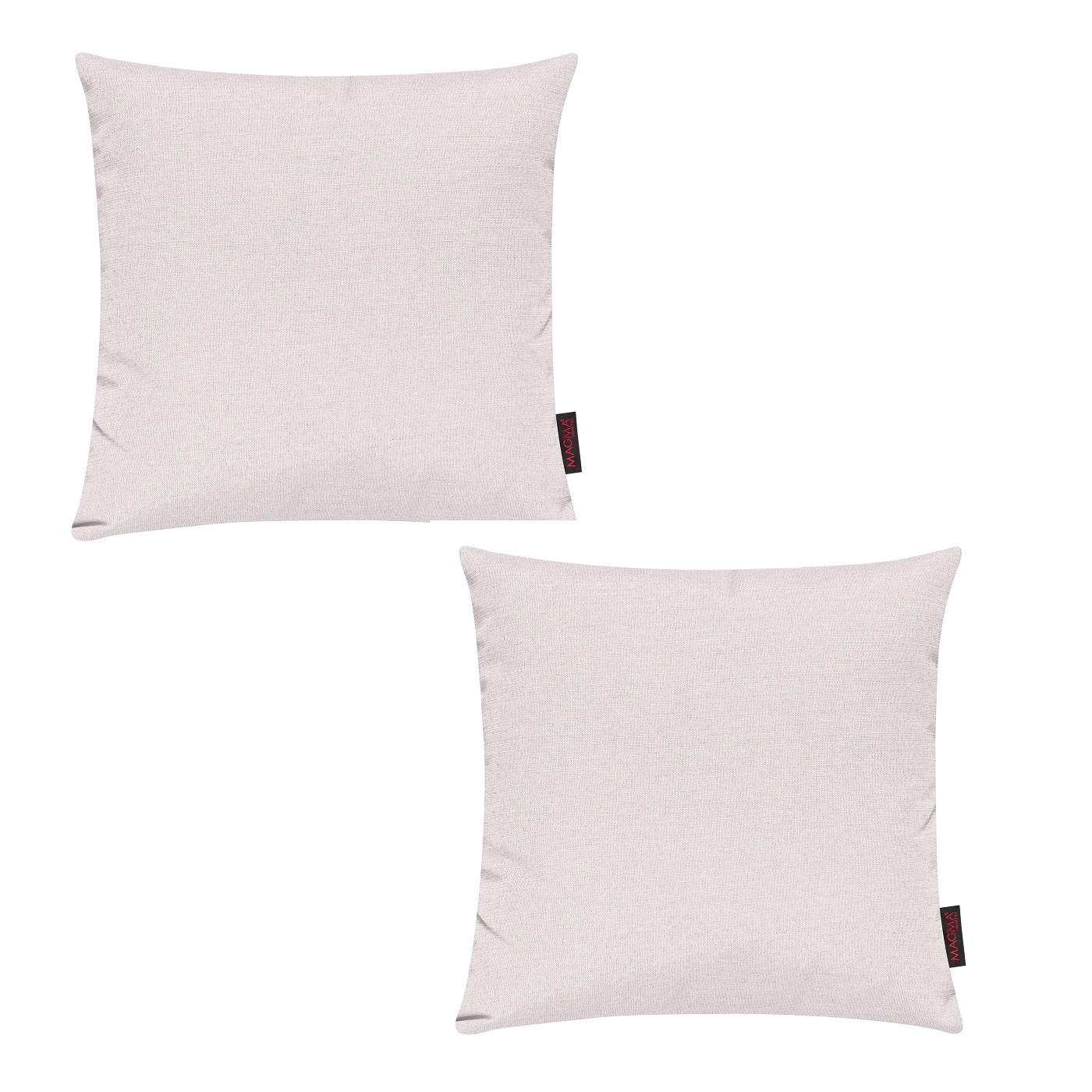 KISSENHÜLLE 2er Set Fino uni 50/50 cm - Creme, Textil (50/50cm) - Magma Heimtexx