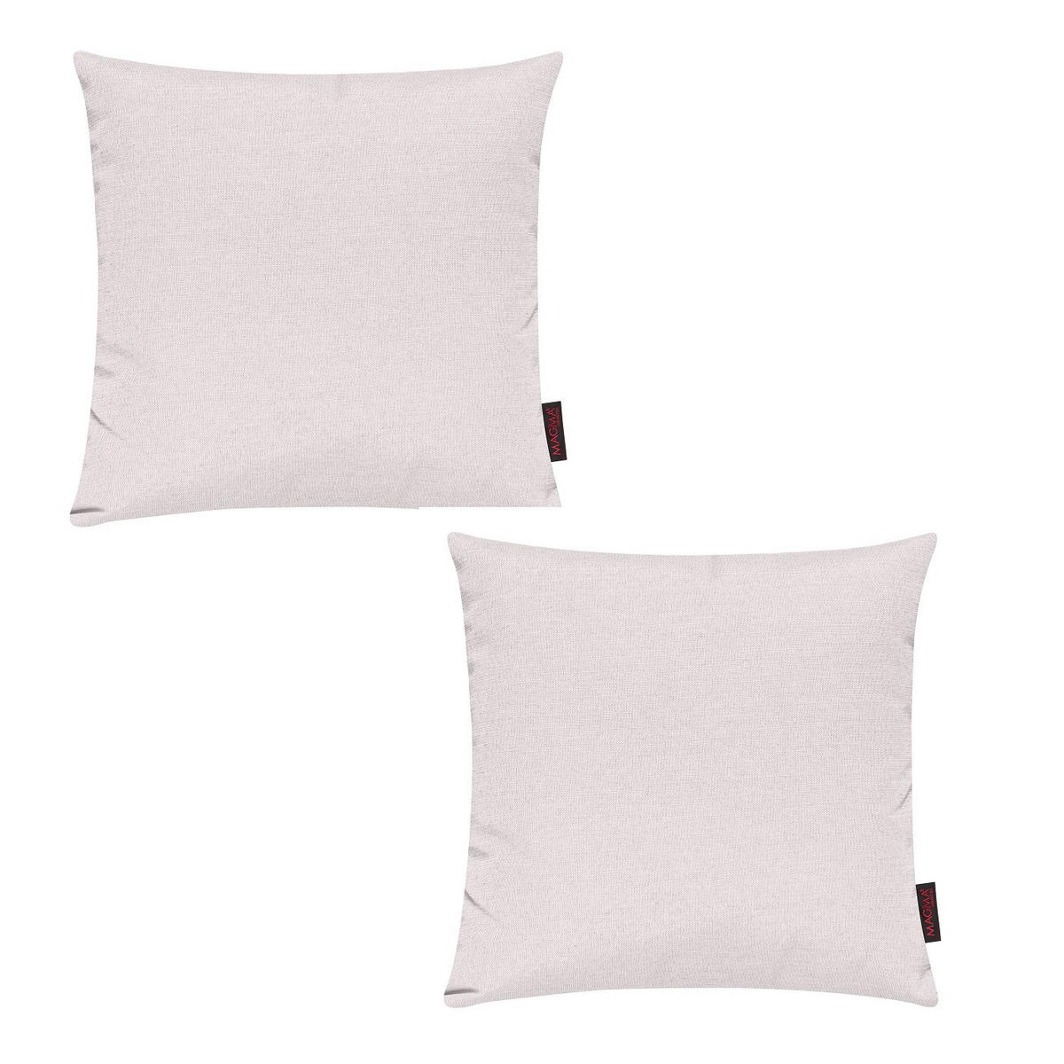 KISSENHÜLLE 2er Set Fino uni 40/40 cm - Creme, Textil (40/40cm) - Magma Heimtexx
