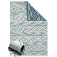 OUTDOORTEPPICH Juniper Blaugrau,Petrol,Hellgrau 80/150 cm - Blaugrau, Textil (80/150cm) - My-Rug