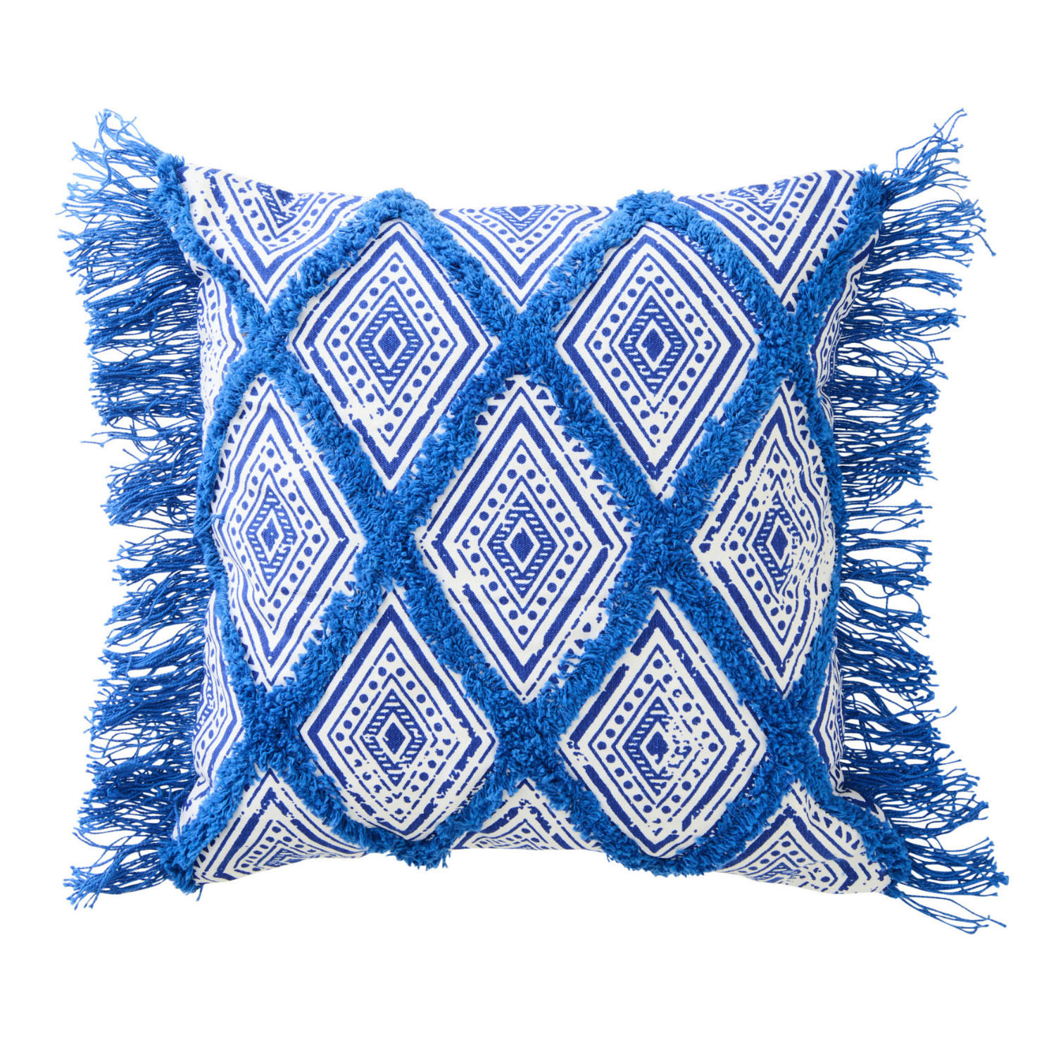 KISSEN ORIENTALISCHES BW Blau - Blau, Textil (45/45cm) - J-Line