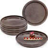 DESSERTTELLER SET KAIRO GRAPHIT - 6 teilig aus Steingut - Braun, Keramik (27.5cm) - Sänger
