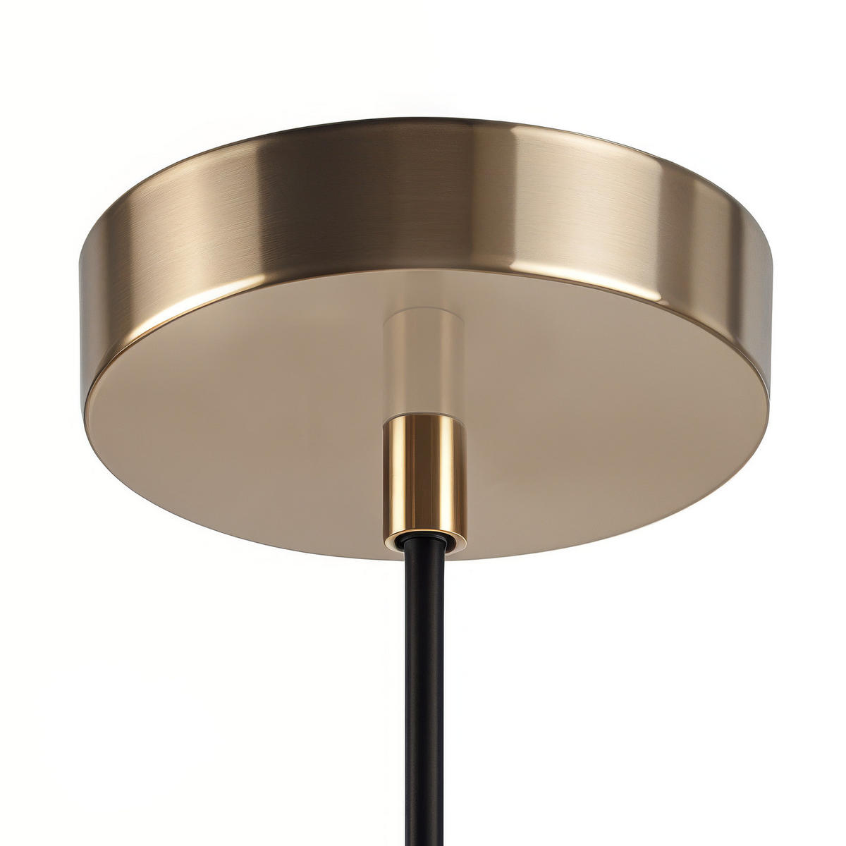 PENDELLEUCHTE - Metall / Glas - 5-flammig - Goldfarben/Bernsteinfarben, Glas/Metall (28/28/167cm) - home24