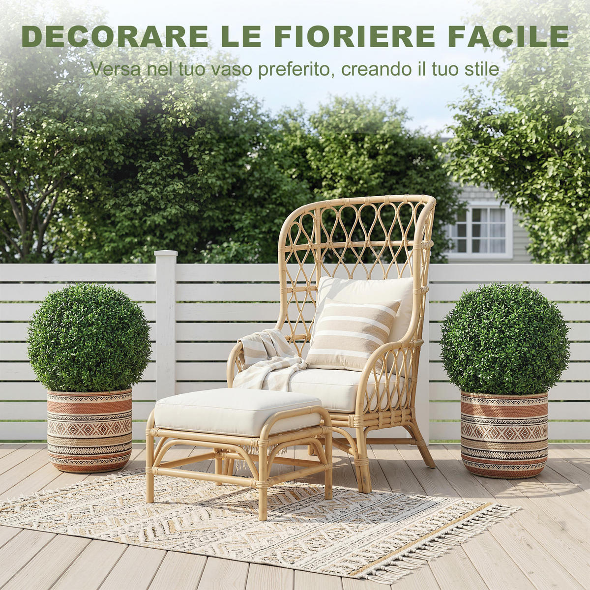 KUNSTPFLANZE, Künstliche Buchsbaum-Topiaries mit 682 Blättern, UV-beständig, Höhe 42 cm, dekorativ - Multicolor, Kunststoff (42cm) - FORIOUS