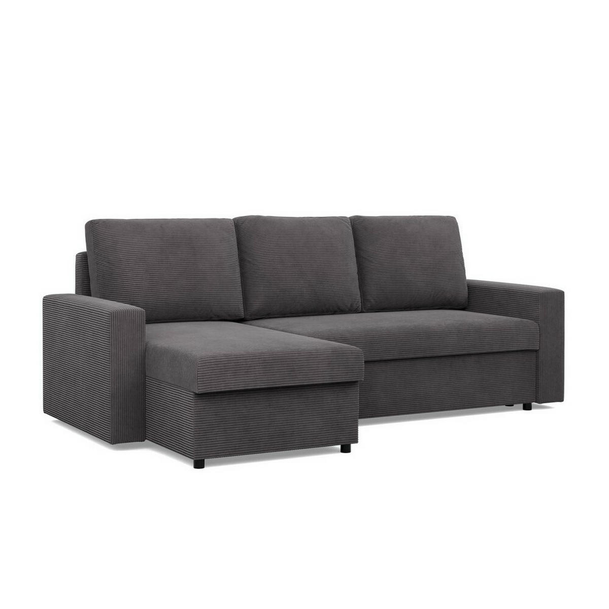 ECKSOFA Neo mit gerader Armlehnen dunkelgrau - Dunkelgrau, Textil (231/140cm) - SIMKAM Furniture