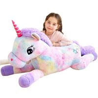 STOFFTIER Einhorn 110 cm - Multicolor, Textil (31/110cm)