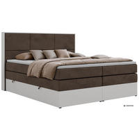 POSTEL BOXSPRING DELVIT KING 140/200 - Hnědá Samet - Topper Visco - H3 - černá/hnědá, textil/plast (140/200cm) - MKS