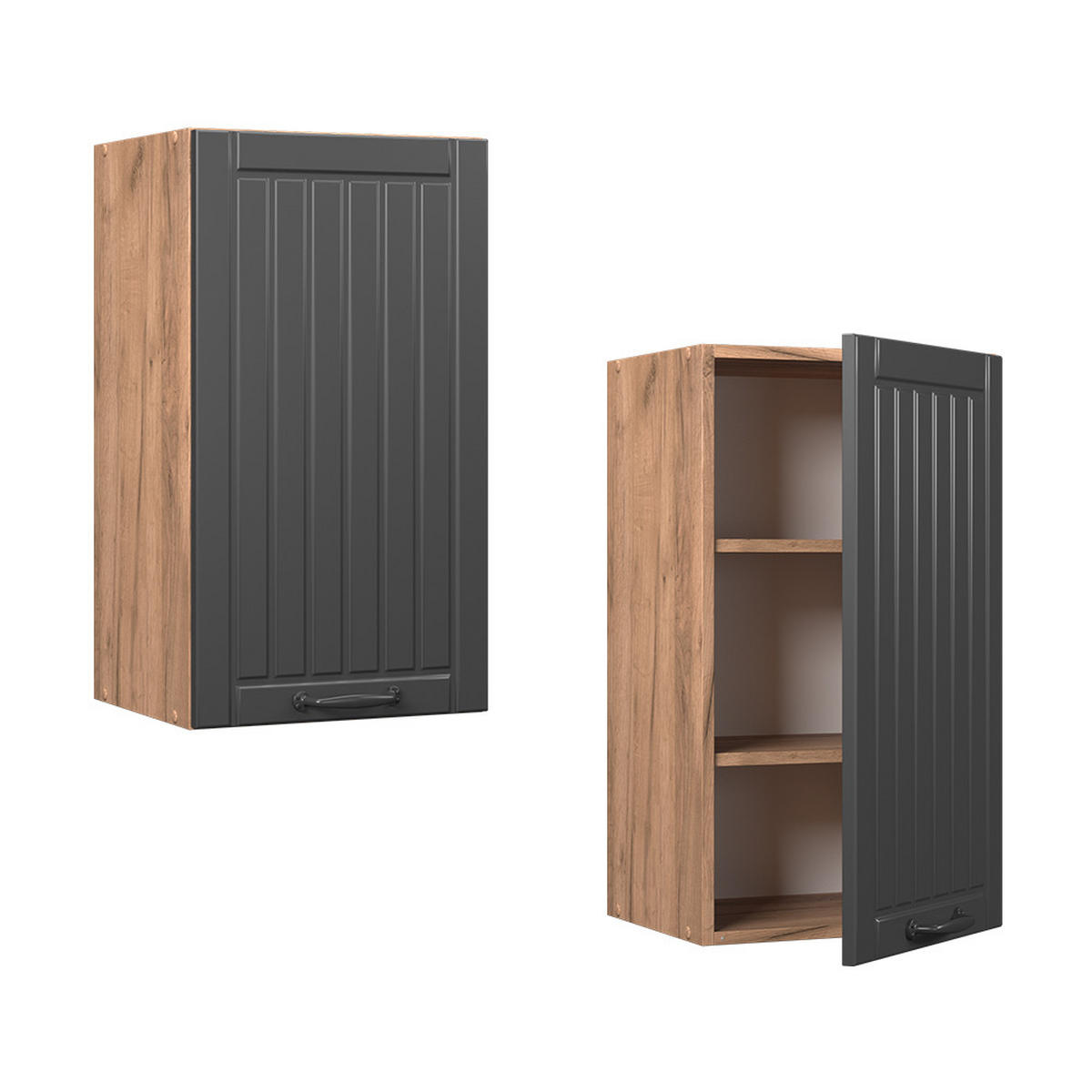 HÄNGESCHRANK Fame-Line Dunkelgrau 40 cm - Honigeiche/Dunkelgrau, Holzwerkstoff (40/72/34.1cm) - Vicco