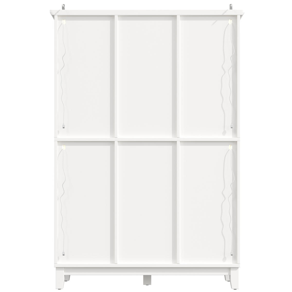 WEINSCHRANK LED App 180.5x120x40Cm Glas Flaschenhalter - Weiß, Holzwerkstoff (120/180.5/40cm) - FLIEKS