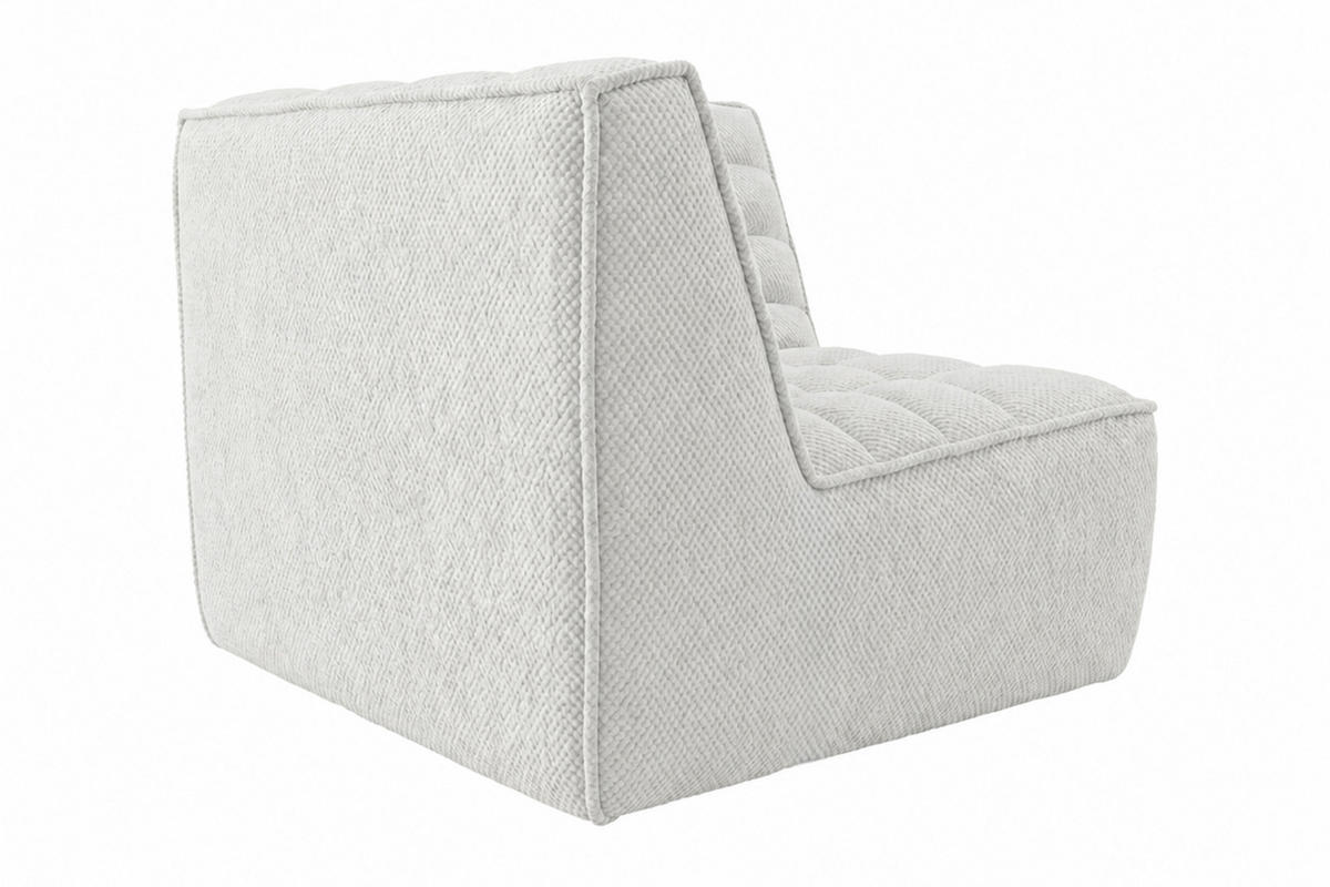 ROHOVÝ MODUL, plyšová tkanina Pop, Béžová, LAZY - béžová, dřevo (93/76/93cm) - Kaiser Möbel