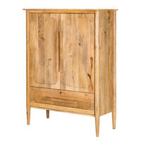 MASSIVES HIGHBOARD mit 2 Türen - Mango - Braun, Mangoholz/Holz (90/120/40cm) - home24