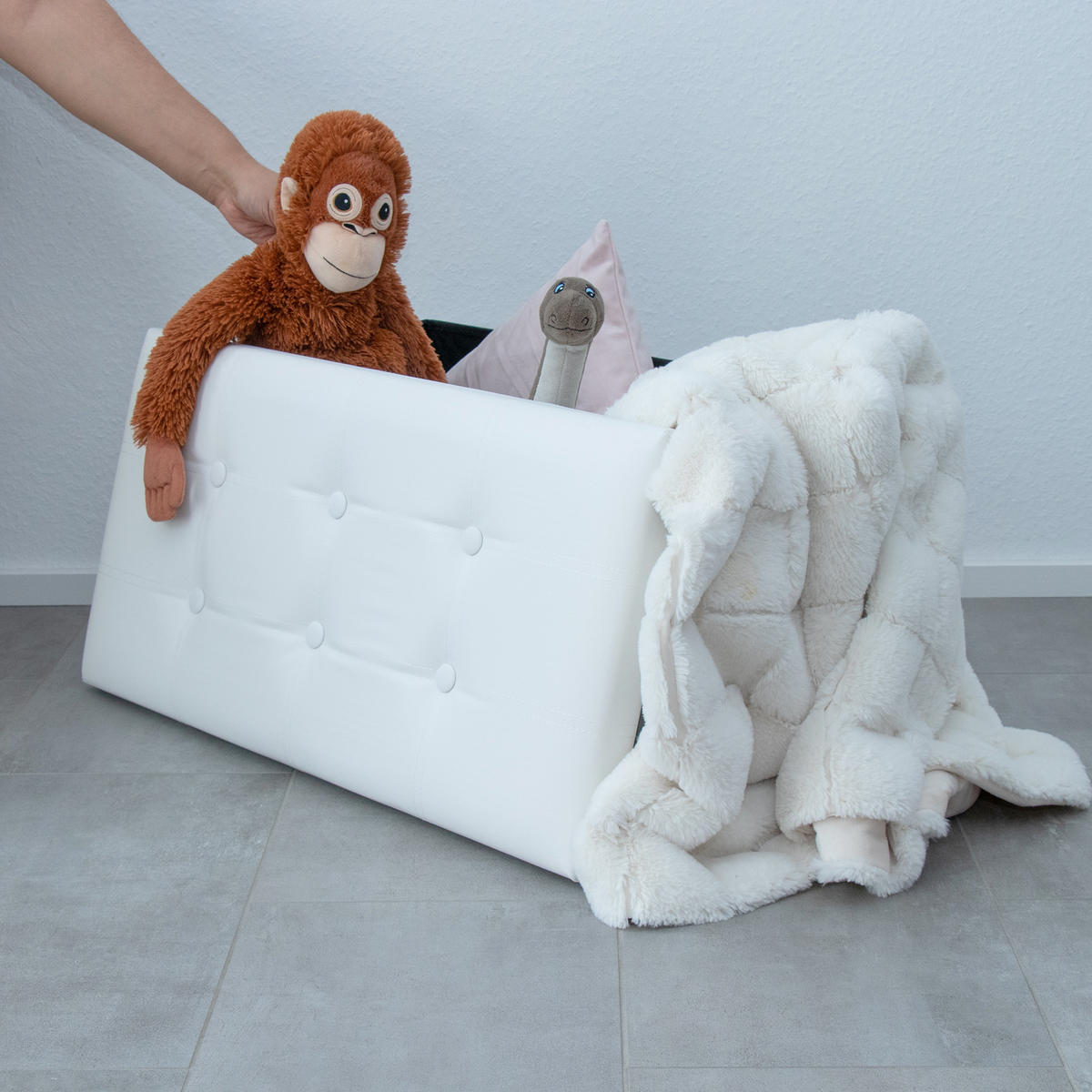 SITZBANK Faltbar Kunstleder (Weiß) - Weiß, Karton (78/38/38cm) - Intirilife