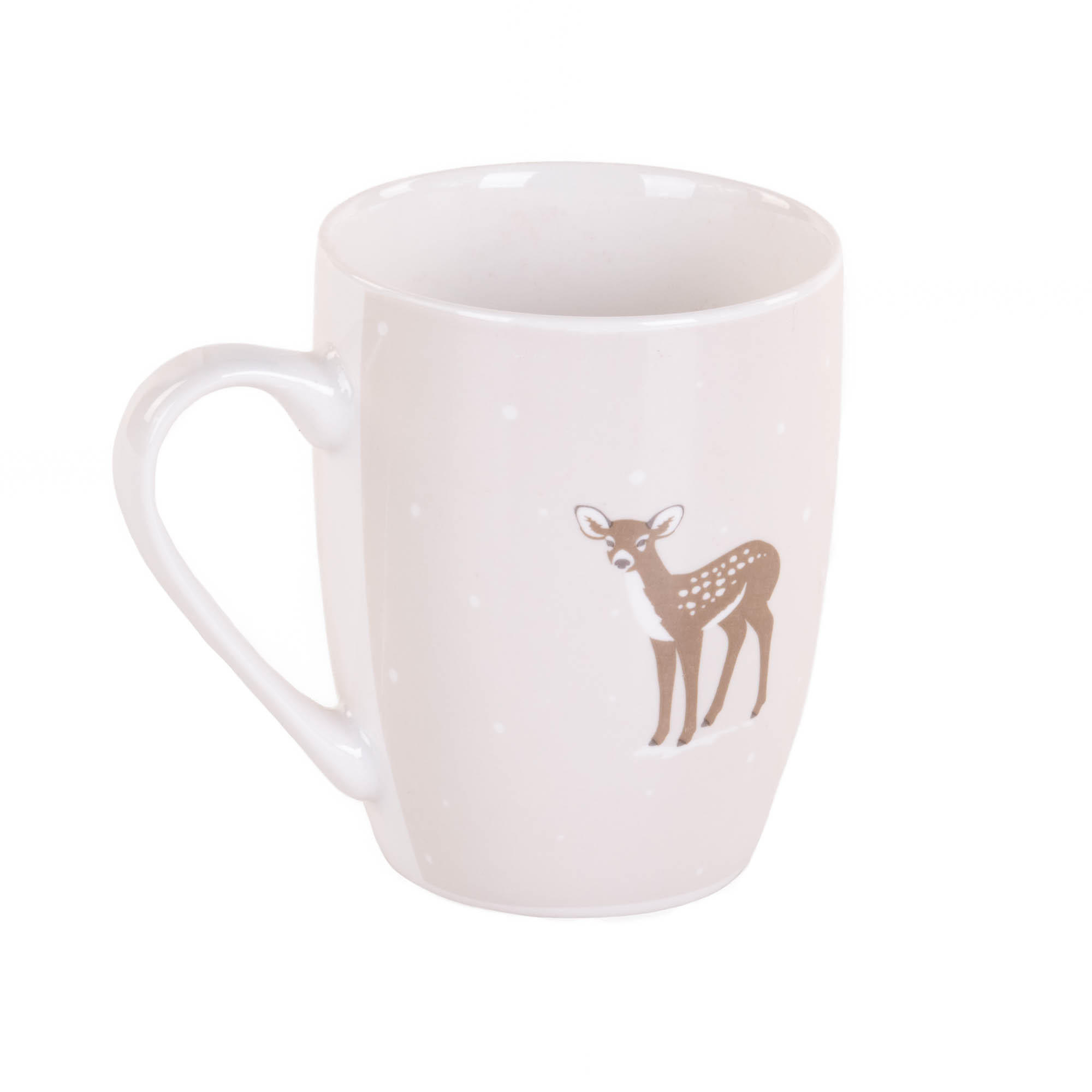 BECHER Bambi 350 ml - Weiß, Keramik (350L) - Boltze Home